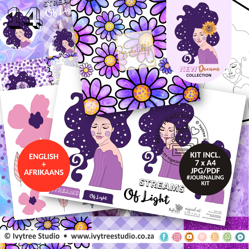 Streams of Light Journaling Kit - New Dreams Collection - Incl. English + Afrikaans