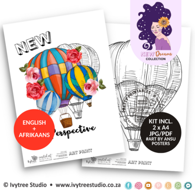 New Pespective Art Posters - New Dreams Collection - Incl. English + Afrikaans