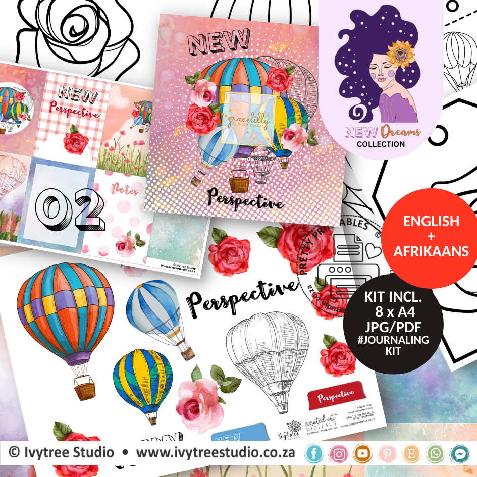 New Pespective Journaling Kit - New Dreams Collection - Incl. English + Afrikaans