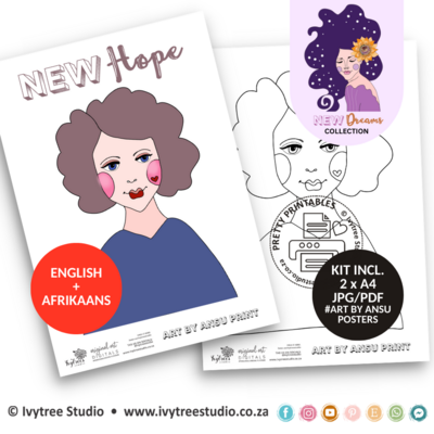 New Hope Art Poster - New Dreams Collection - Incl. English + Afrikaans
