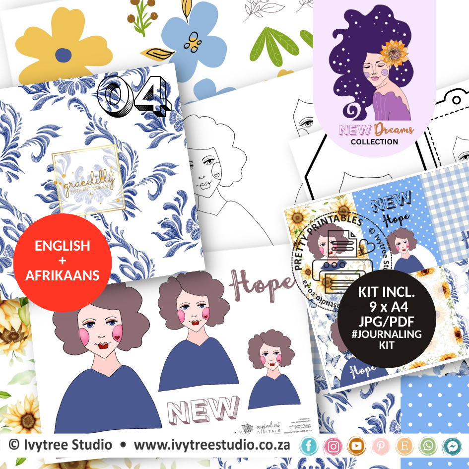 New Hope Journaling Kit - New Dreams Collection - Incl. English + Afrikaans