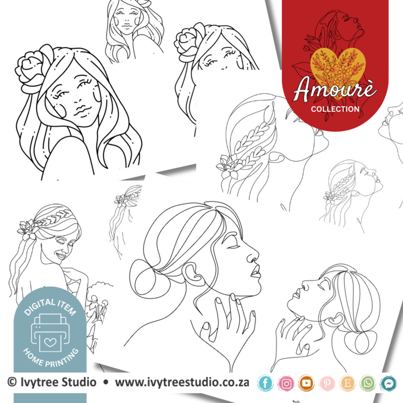 Romance - Three in One - Colour-It Art - Amourè Digital Collection - Personal Use Only items - Home printing