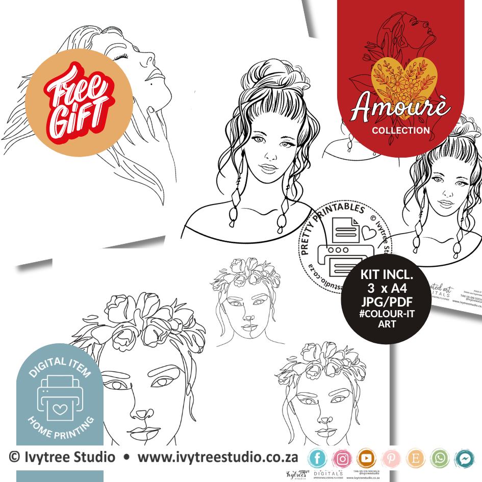 Complimentary Sets for Beginners - Amourè Digital Collection - Personal Use Only items - Home printing