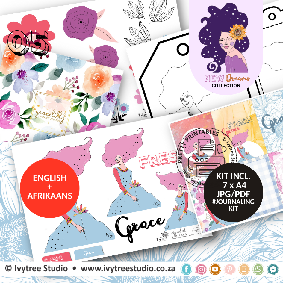 Fresh Grace Journaling Kit - New Dreams Collection - Incl. English + Afrikaans