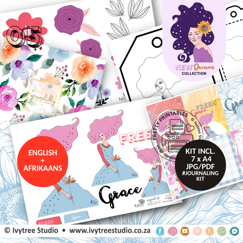 Fresh Grace Journaling Kit - New Dreams Collection - Incl. English + Afrikaans