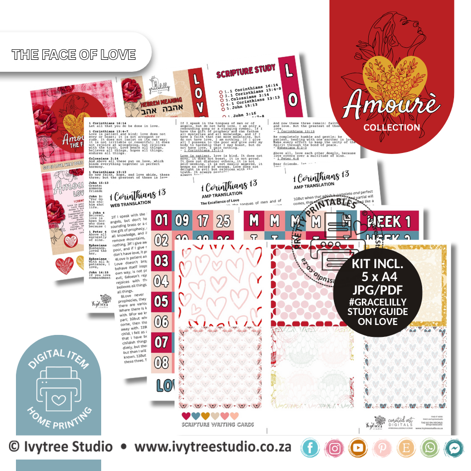 The Face of Love - Gracelilly Study Guide - Amourè Digital Collection - Personal Use Only items - Home printing
