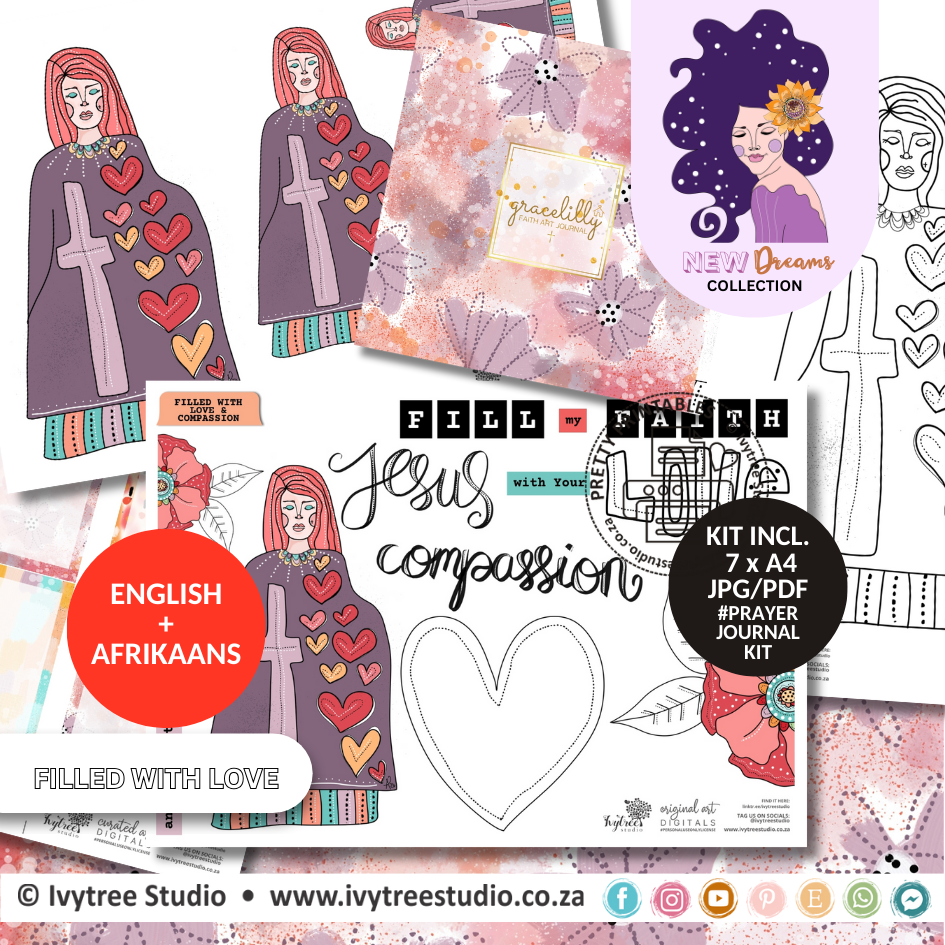 Kit 4 - Love &amp; Compassion - Love Ambassador - Gracelilly Prayer Journaling Series - New Dreams Collection - Incl. Eng + Afr