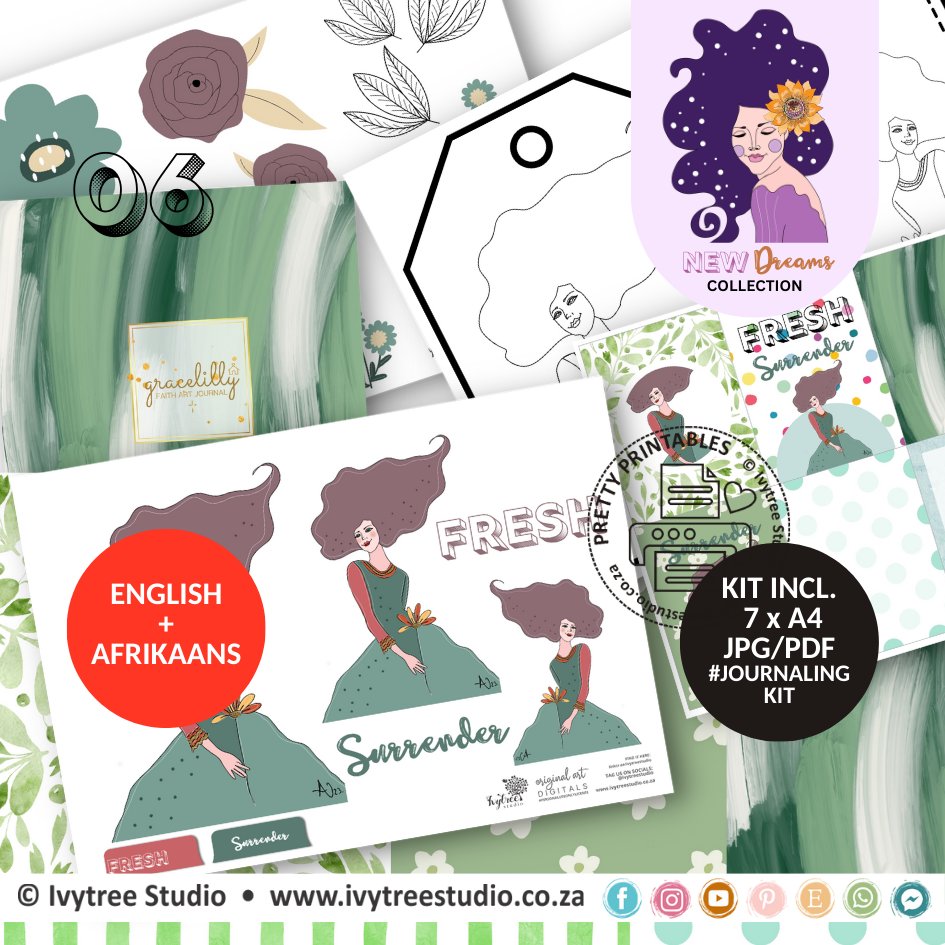 Fresh Surrender - Journaling Kit - New Dreams Collection - Incl. English + Afrikaans