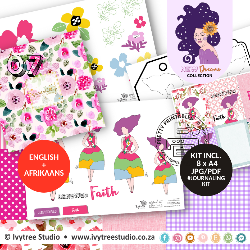 Renewed Faith Journaling Kit - New Dreams Collection - Incl. English + Afrikaans