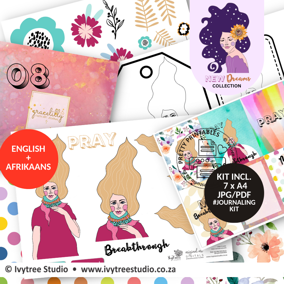 Pray Breakthrough Journaling Kit - New Dreams Collection - Incl. English + Afrikaans