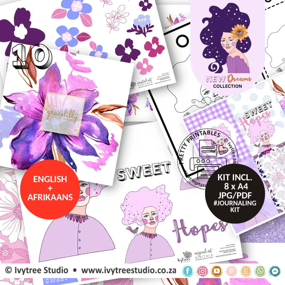 Sweet Hopes Journaling Kit - New Dreams Collection - Incl. English + Afrikaans