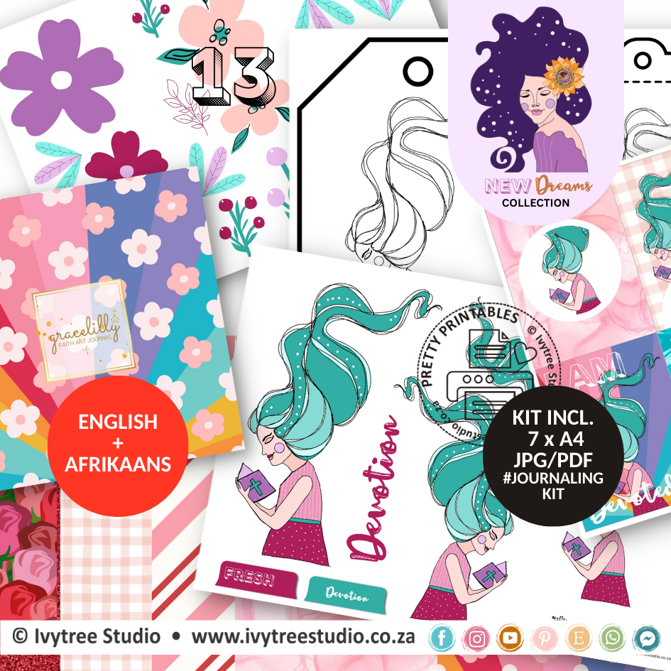 Fresh Devotion Journaling Kit - New Dreams Collection - Incl. English + Afrikaans