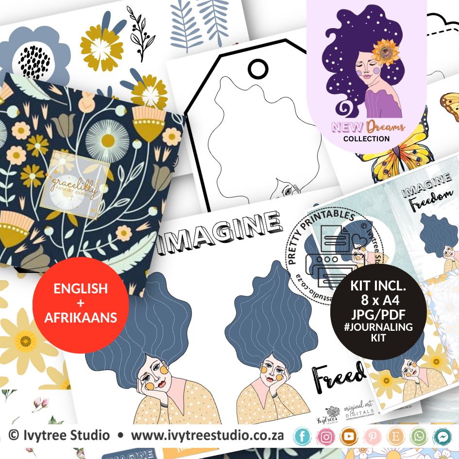 Imagine Freedom Journaling Kit - New Dreams Collection - Incl. English + Afrikaans