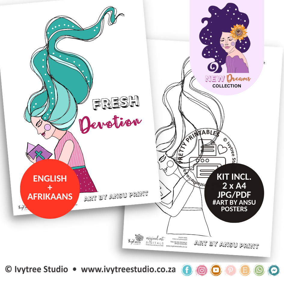 Fresh Devotion Art Poster - New Dreams Collection - Incl. English + Afrikaans