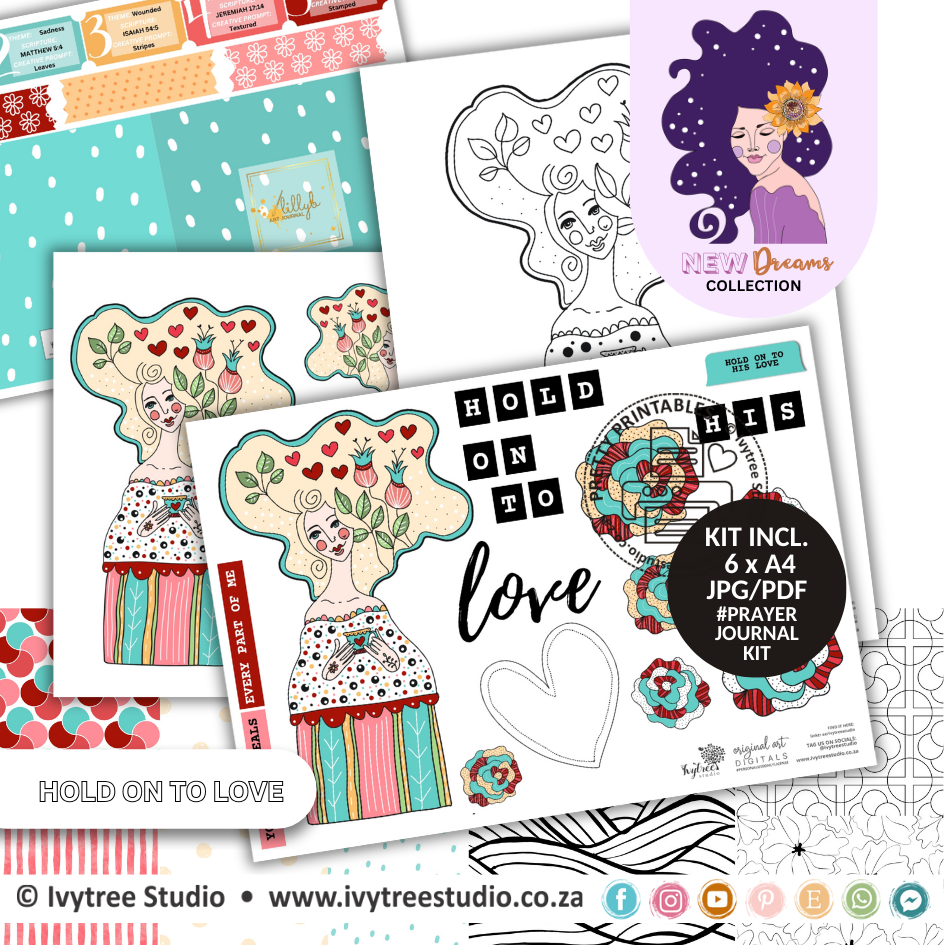 Kit 6 - Hold on to Love - Love Ambassador - Gracelilly Prayer Journaling Series - New Dreams Collection - Incl. Eng