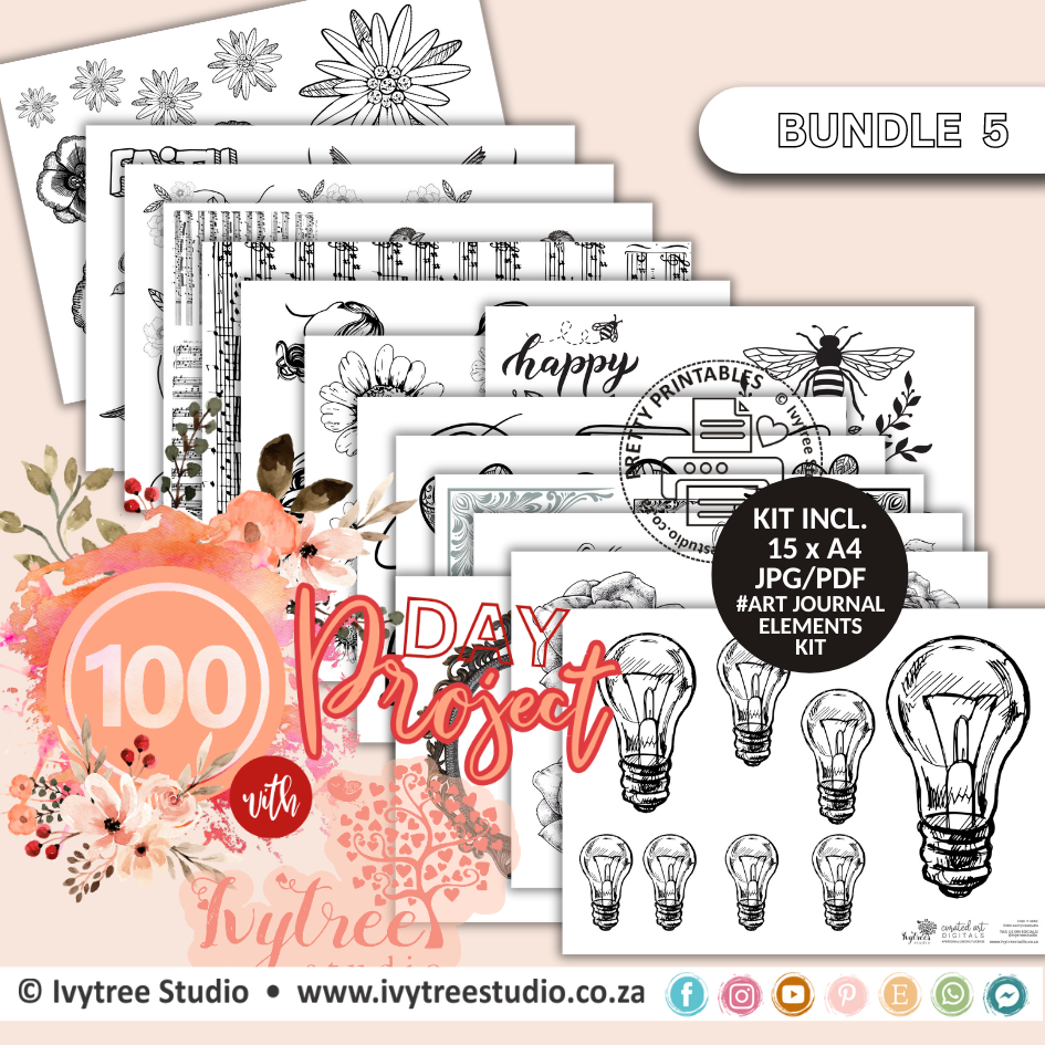 No 5 - Art Journaling Elements Bundle - 100-Day Project