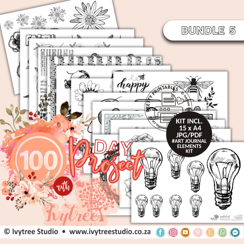 No 5 - Art Journaling Elements Bundle - 100-Day Project