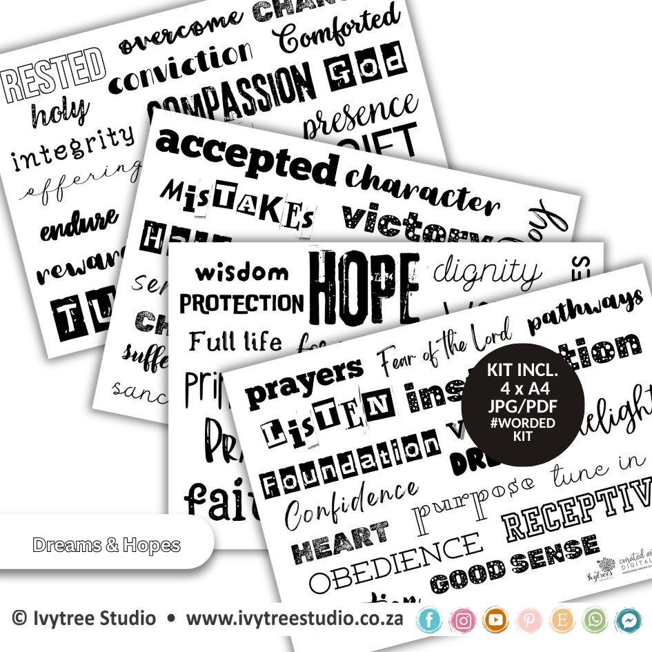 Dreams and Hopes Worded Kit - Dreams and Hopes Collection