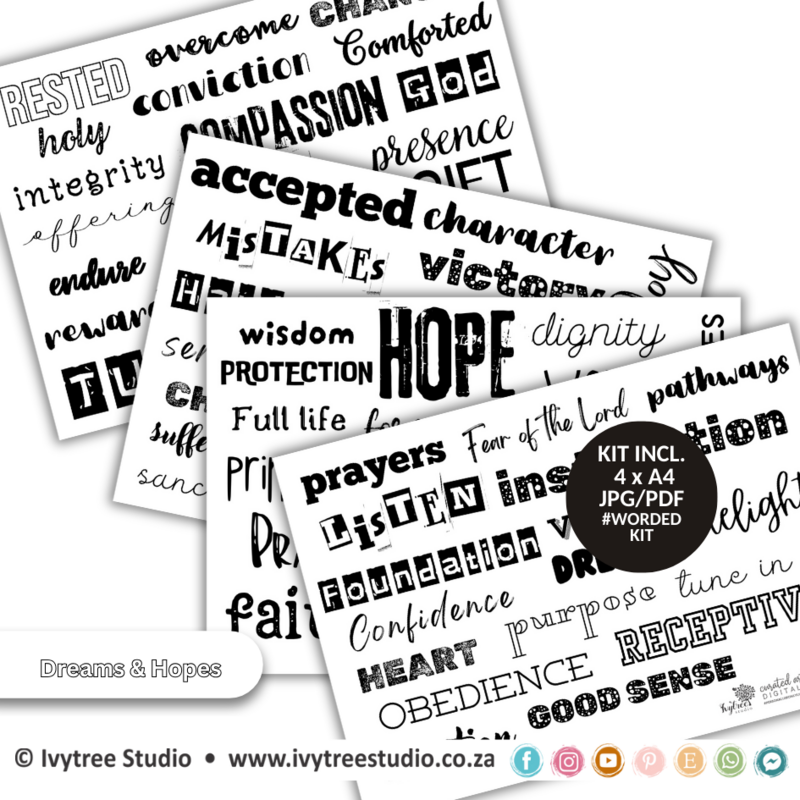 Dreams and Hopes Worded Kit - Dreams and Hopes Collection