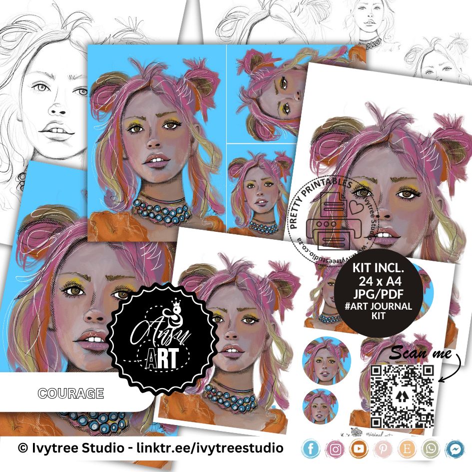 Courage Ansu Art Journaling Kit - Renata Collection