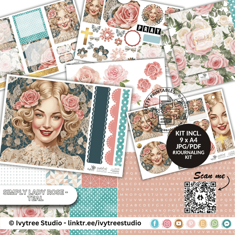 Simply Lady Rose (Teal) - Women of the Bible Collection
