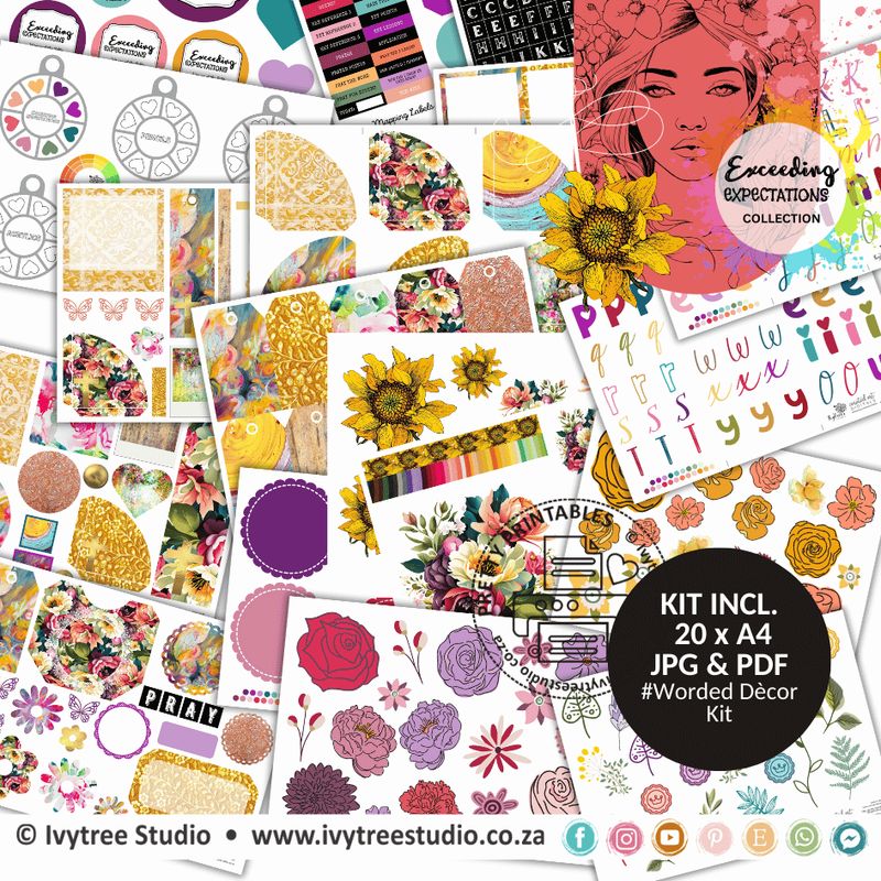 Worded Dècor Kit |  Exceeding Expectations Collection | Ivytree Studio