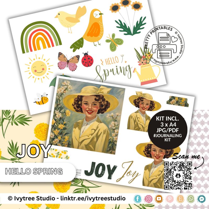 Joy/Peace/Love/Hope Journaling Kits - Hello Spring Collection