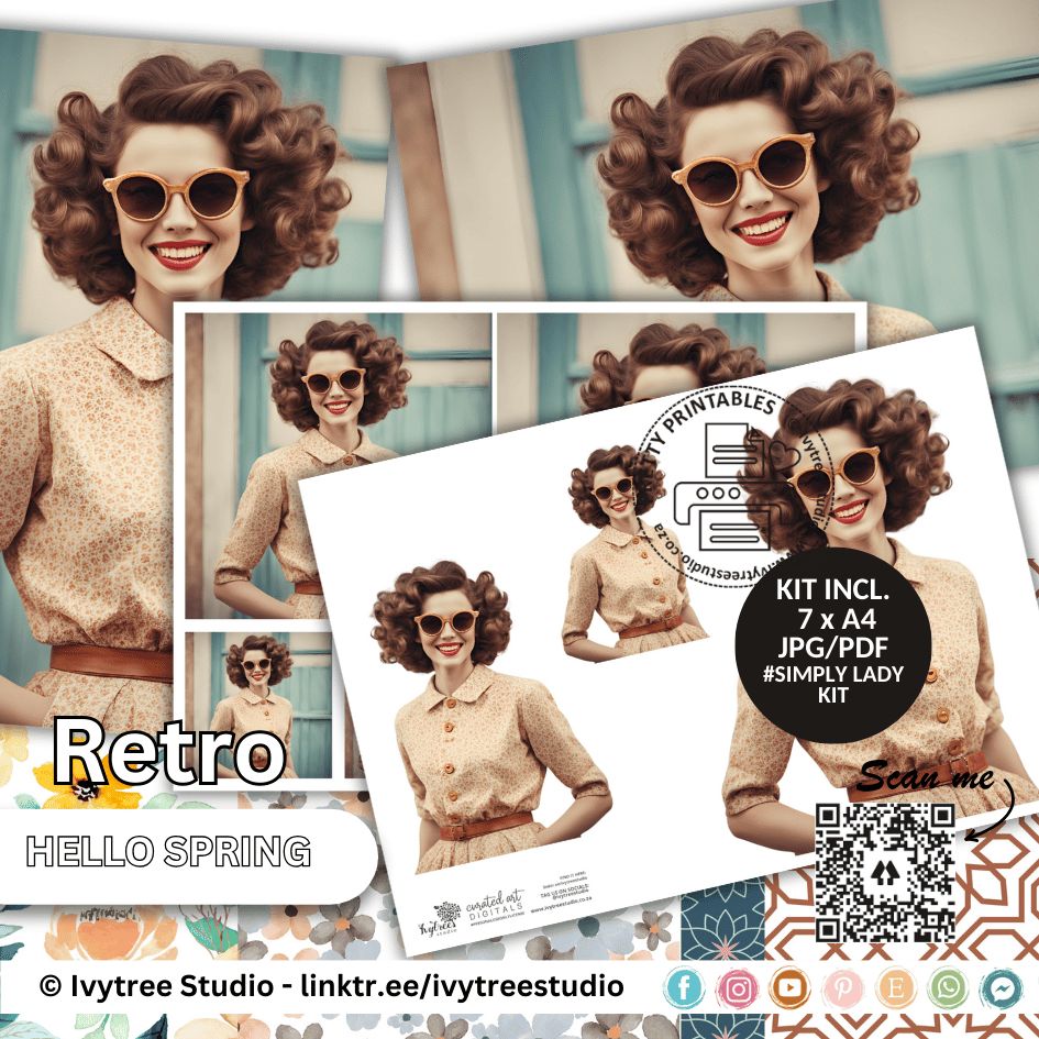 Retro - Simply Lady Journaling Kit - Hello Spring Collection
