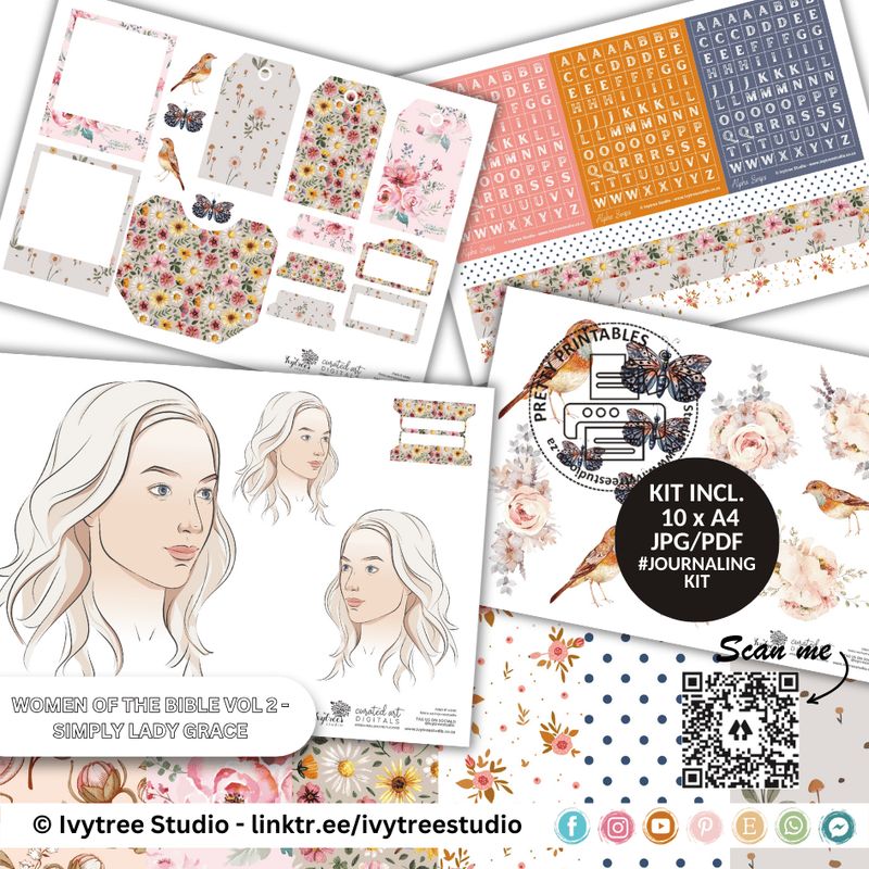 Simply Lady Grace Journaling Kit - Women of the Bible Volume 2 Collection