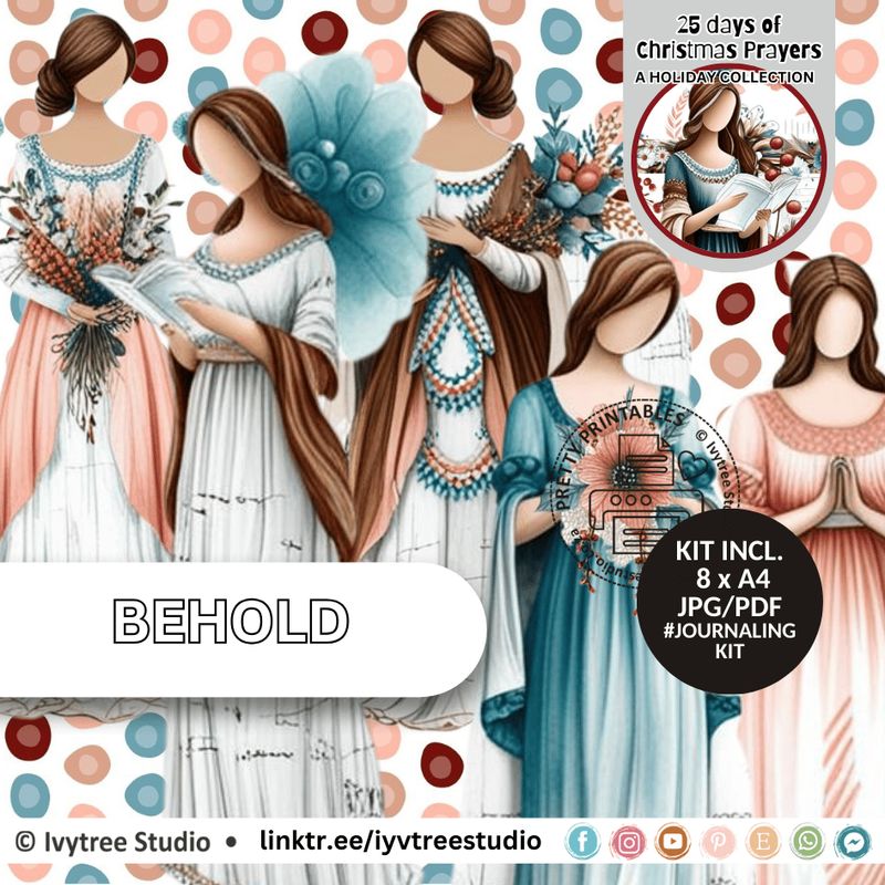 Behold Journaling Kit - 25 Days of Christmas Prayers Collection