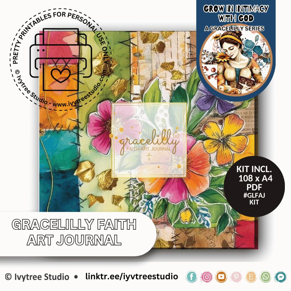 Gracelilly Faith Art Journal - 8&quot;x8&quot; Double-Sided Journal - Yada Collection