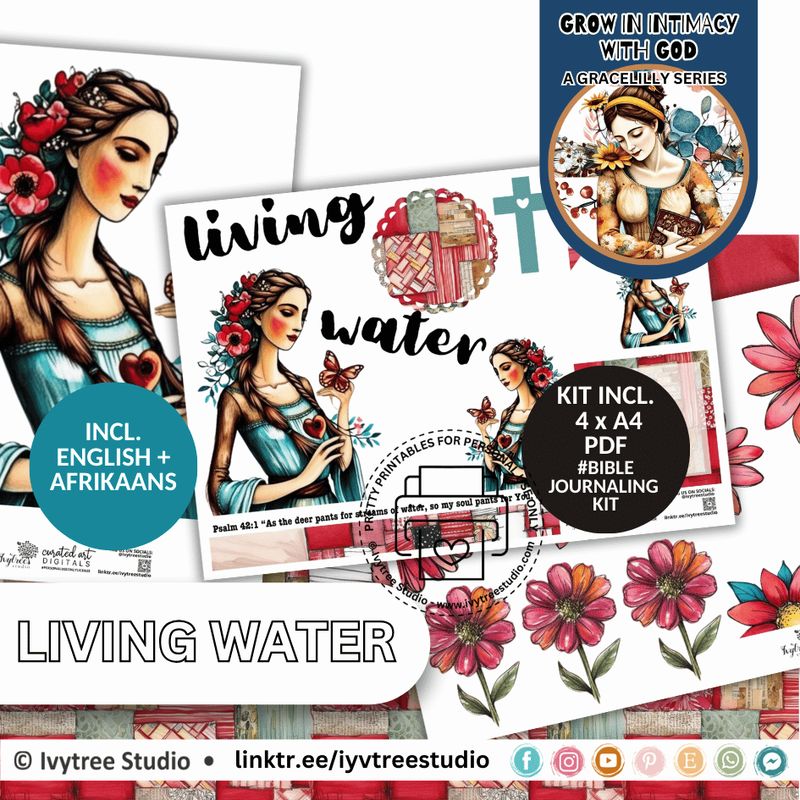 Living Water Journaling Kit - Yada Collection - Incl. English + Afrikaans