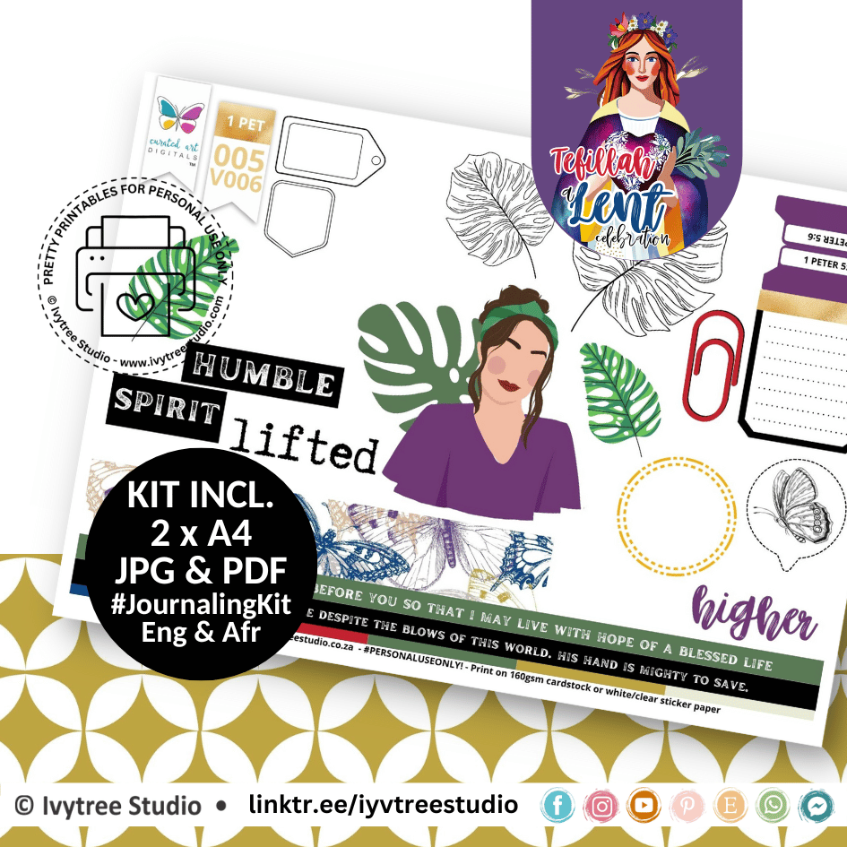 Humble - Bible Journaling Kit - Tefillah Collection - incl. English +Afrikaans + bonus kit