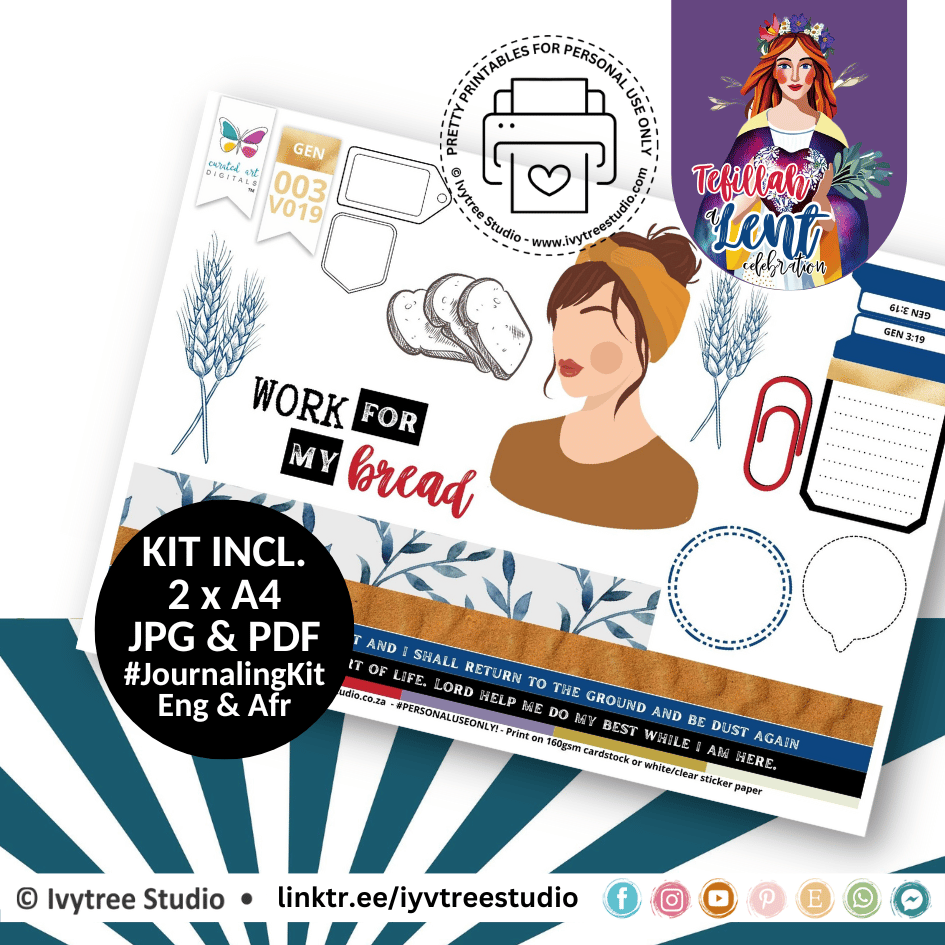 Bread - Bible Journaling Kit - Tefillah Collection - Incl. English + Afrikaans
