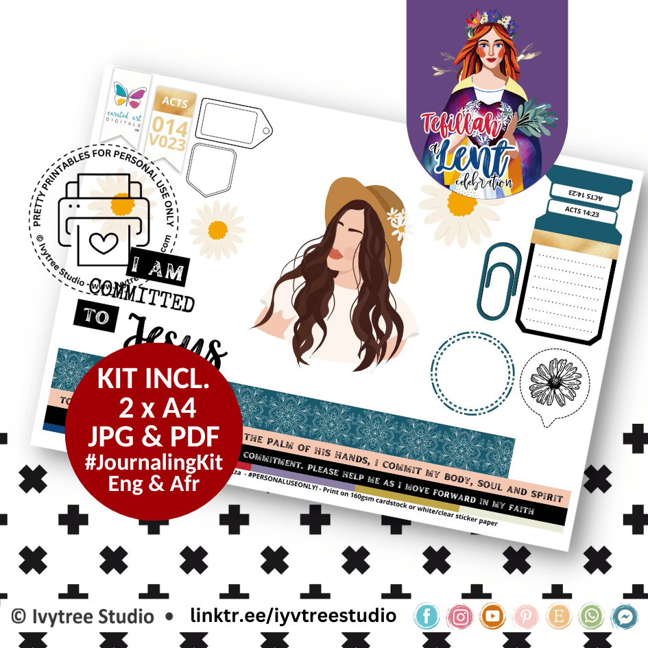 Committed - Bible Journaling Kit - Tefillah Collection - Incl. English + Afrikaans