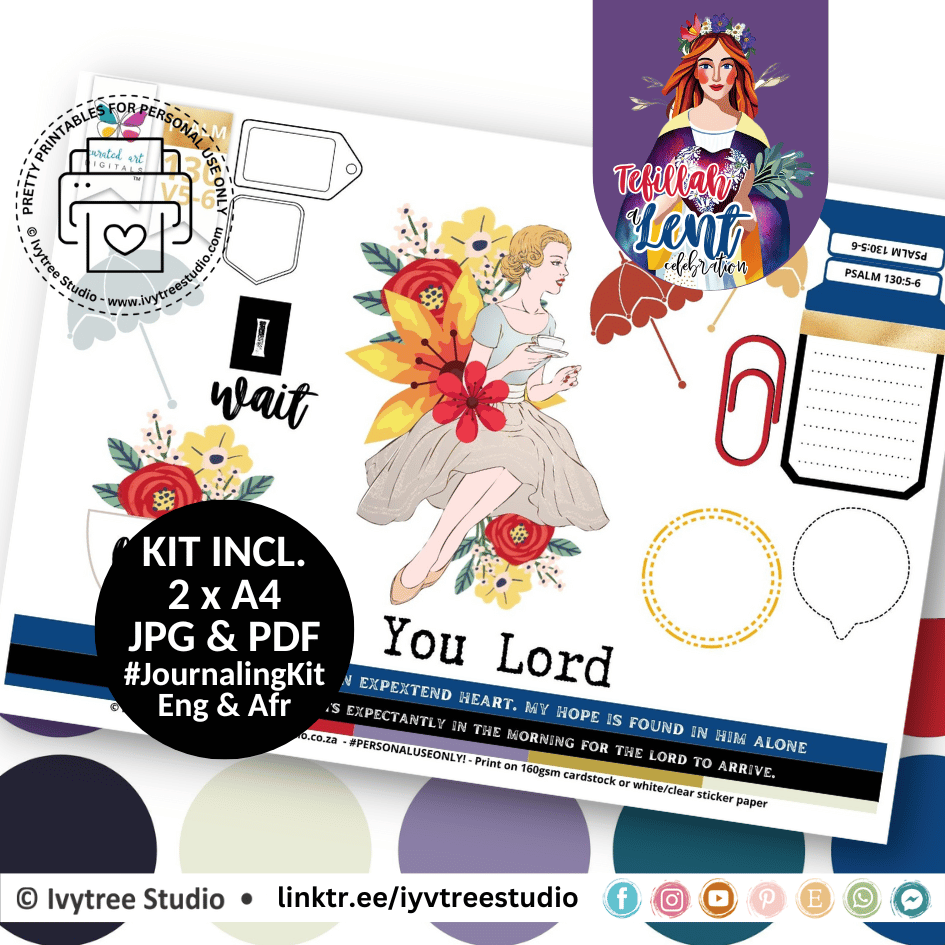 Wait - Bible Journaling Kit - Tefillah Collection - Incl. English + Afrikaans
