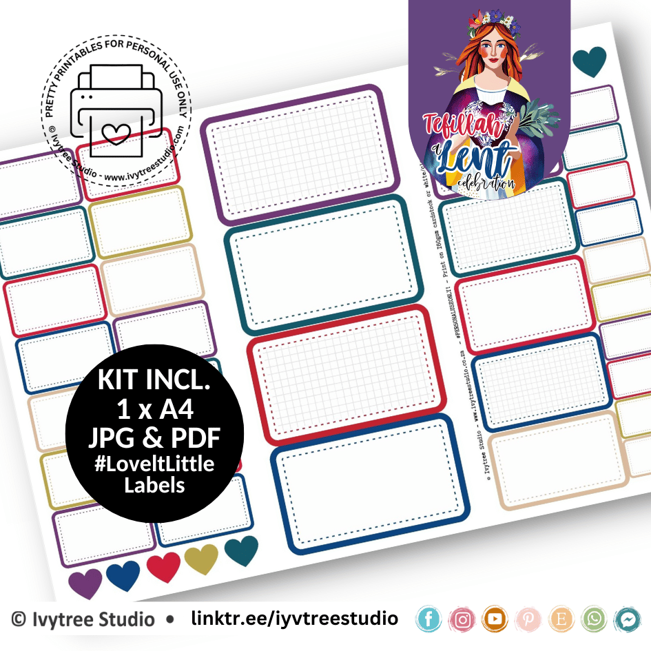 Lovely Little Labels  - Tefillah Collection