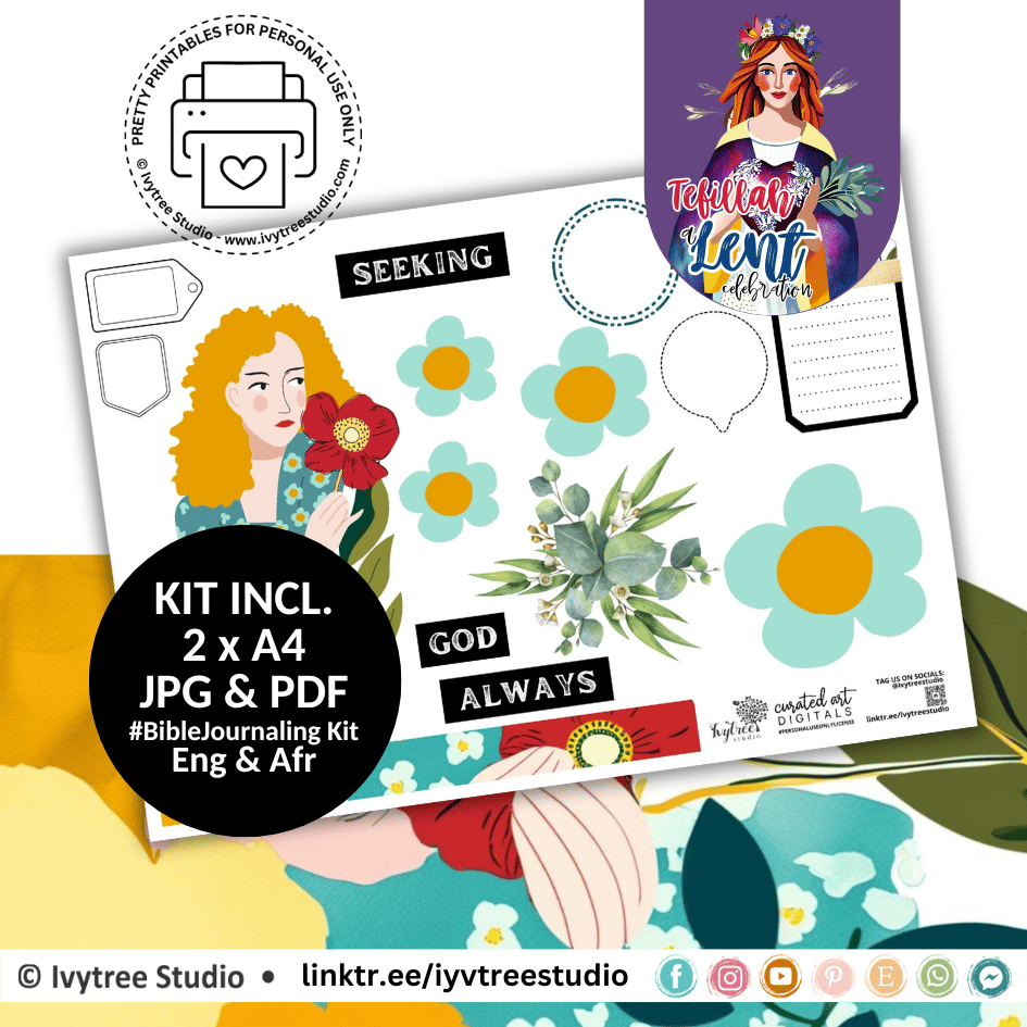 Seeking God Always - Bible Journaling Kit - Tefillah Collection - Incl. English+Afrikaans