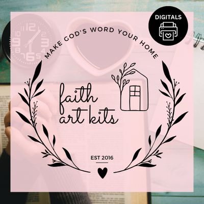 Faith Art Kits – printable creative Bible journaling kits with Scripture-based designs to help you make God’s Word your home.