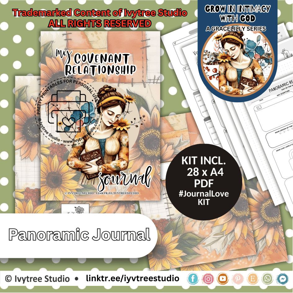 Gracelilly Panoramic Reading Notes Journal - Covenant Relationship – Yada Series by Ivytree Studio