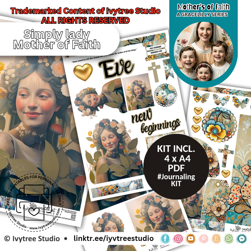Eve Journaling Kit - English – Mothers of Faith – Em Rachumah Collection by Ivytree Studio