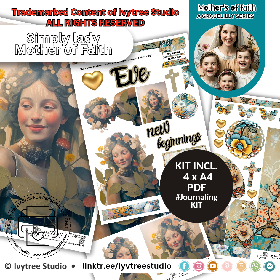 Eve Journaling Kit - English – Mothers of Faith – Em Rachumah Collection by Ivytree Studio