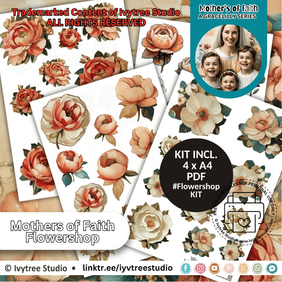 FlowerShop Elements – Mothers of Faith – Em Rachumah Collection by Ivytree Studio