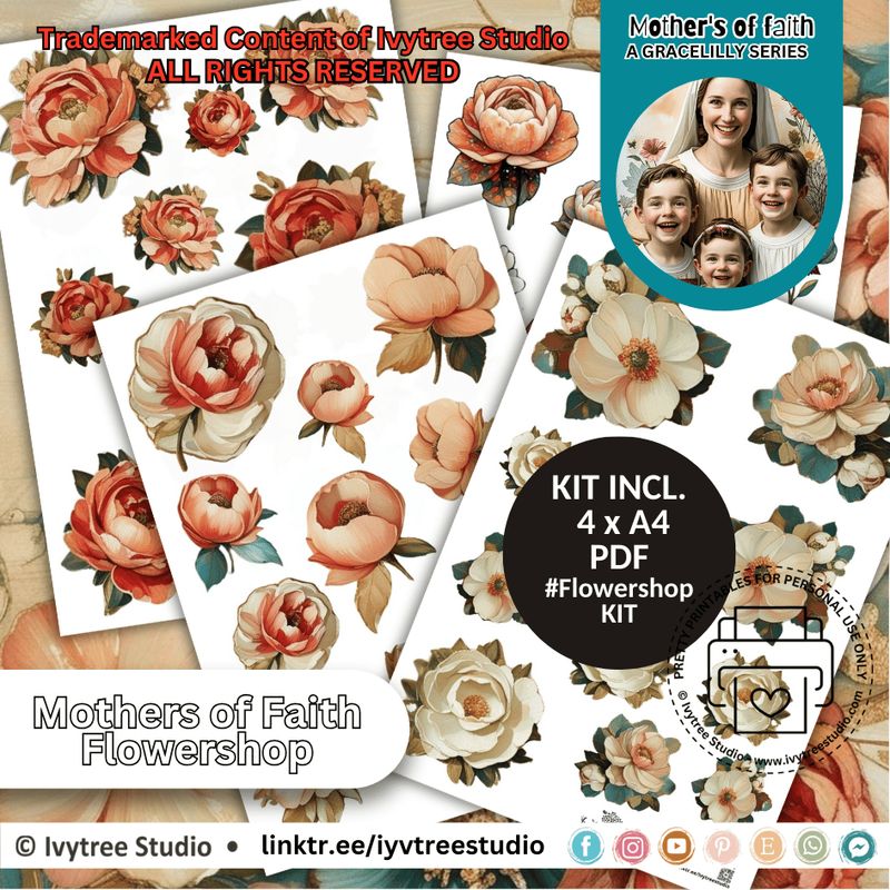 FlowerShop Elements – Mothers of Faith – Em Rachumah Collection by Ivytree Studio