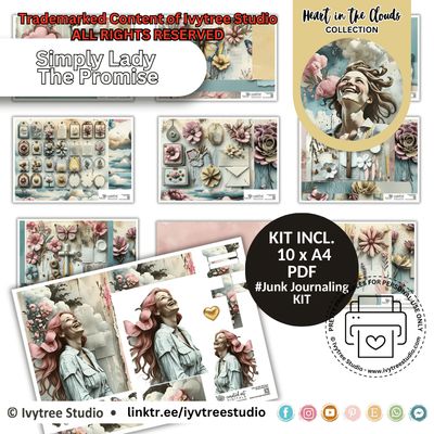 Simply Lady - The Promise - creative junk journal kit for Ascension Day journaling | Ivytree Studio