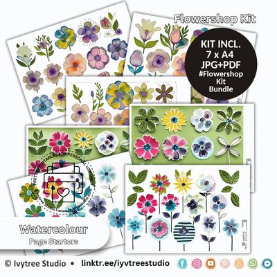 Miss Page | Watercolour Flower Shop Kit | Ivytree Studio