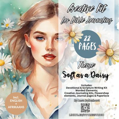 Soft as a Daisy | Bible Journaling Devotional Collage Book | Ivytree Studio