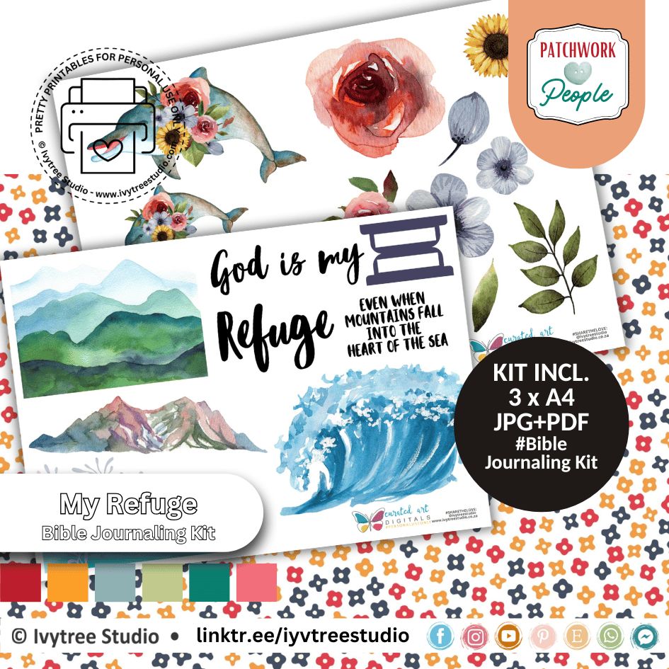 My Refuge | Journaling Kit | Patchwork People Bible Journaling Collection | Ivytree Studio