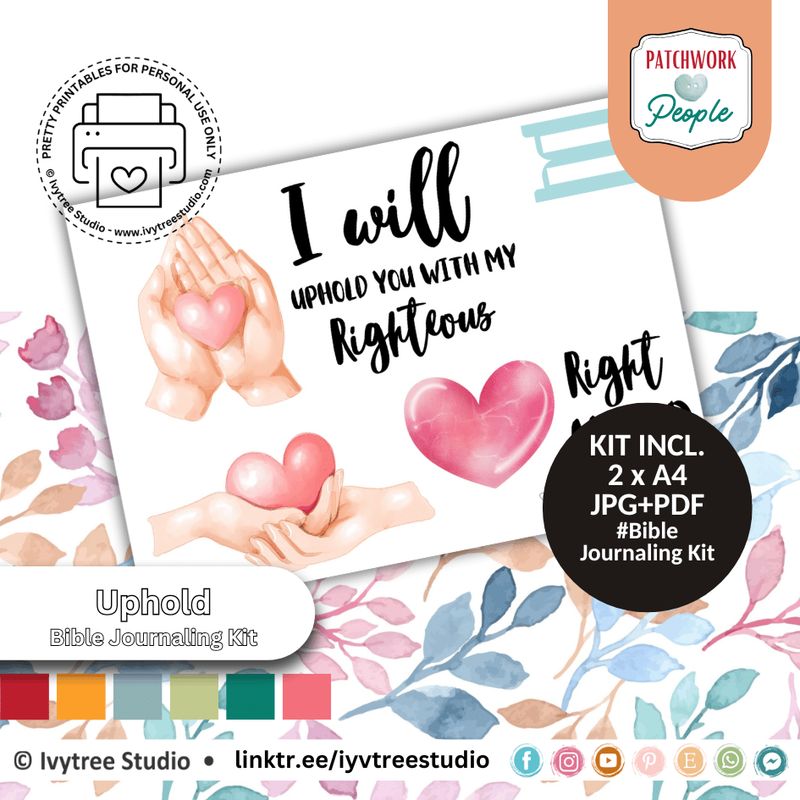 Uphold | Journaling Kit | Patchwork People Bible Journaling Collection | Ivytree Studio