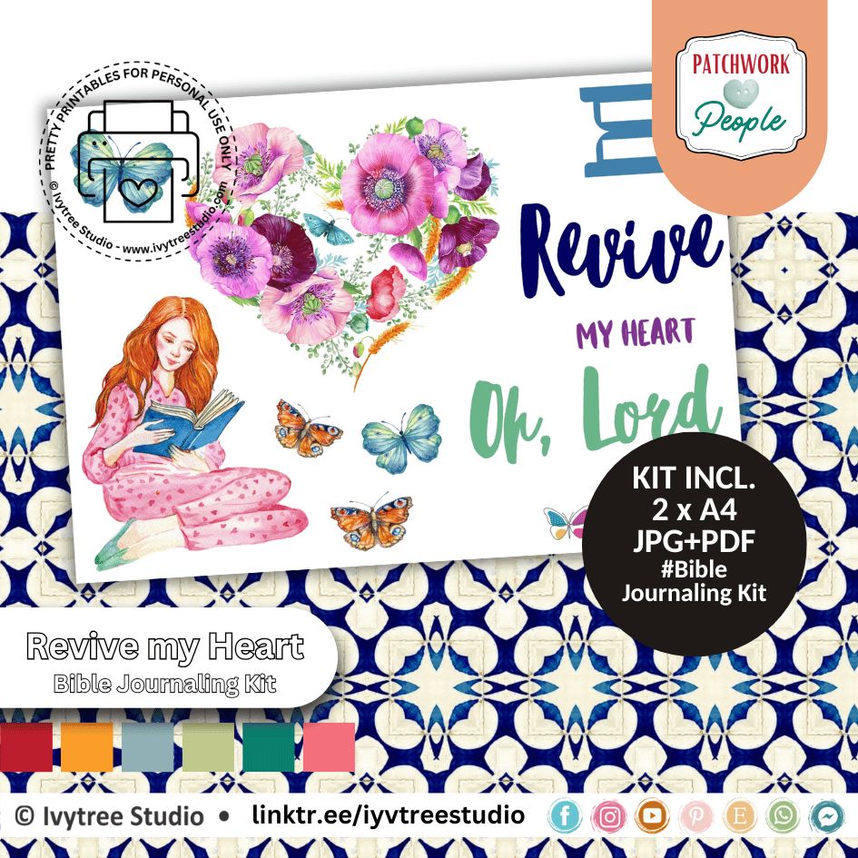 Revive My Heart | Journaling Kit | Patchwork People Bible Journaling Collection | Ivytree Studio